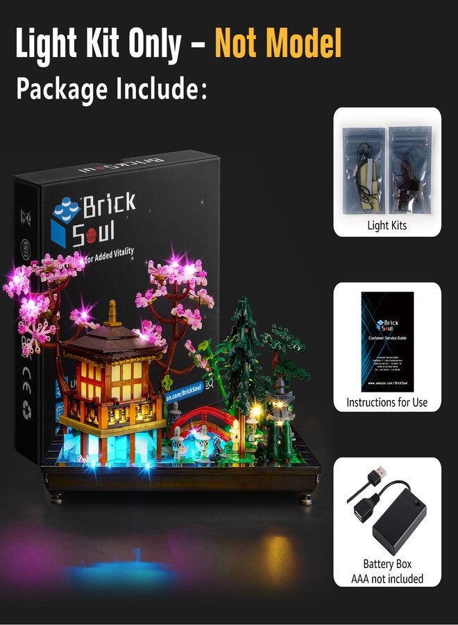 BrickSoul Light Up Kit Compatible with Lego 10315 Tranquil Garden Building Set - Japanese Zen Garden | Upgrade Design Lighting Accessories | Cable-Hiding Tech for Display (10315 Set NOT Included) - Image 2